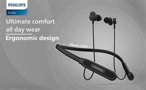 Philips TAN1150BK/94 Wireless Neckband with 60 Hr Playtime, Fast ...