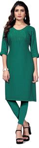 inas Women Solid Straight Kurta - Buy inas Women Solid Straight Kurta ...