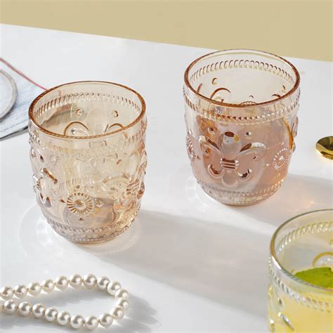 Vintage Drinking Glass Set of 2 Online - Premium Tumbler | Nestasia