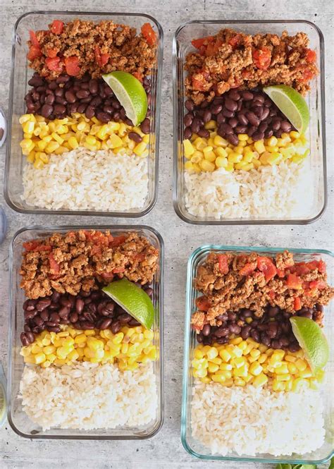 Ground Turkey Taco Bowls (Meal Prep) - What to Pack for Lunch