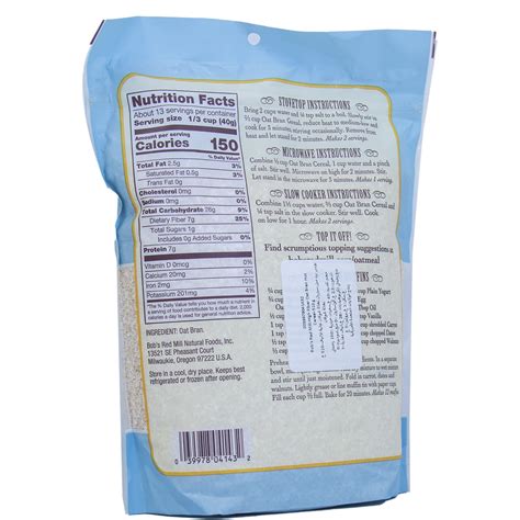 Bob's Red Mill High Fiber Oat Bran Hot Cereal 510 g Online at Best ...