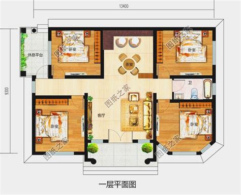 农村平房自建房户型图,自建房平房户型图,农村自建房平房_大山谷图库