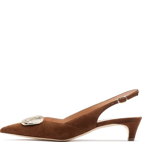 Rupert Sanderson | Misty Ripple Pebble in Coffee Suede | Brown
