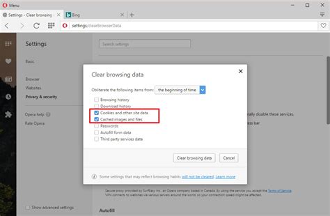 Image result for Clear Browser Cache in Opera