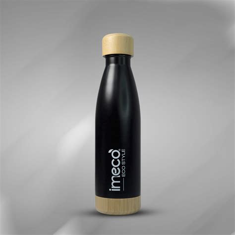 Buy ECO STYLE Stainless Steel Water Bottle with Bamboo Base & Bamboo ...