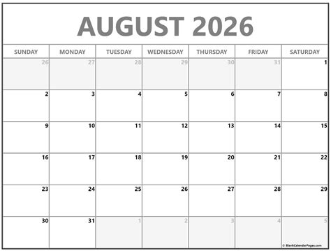 August 2026 calendar | free printable calendars
