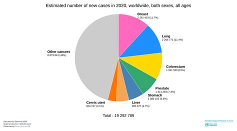 2020最新全球癌症数据报告 近日，世界卫生组织国际癌症研究机构（IARC）发布了 2020 年全球最新癌症负担数据。预估了全球 185 个 ...