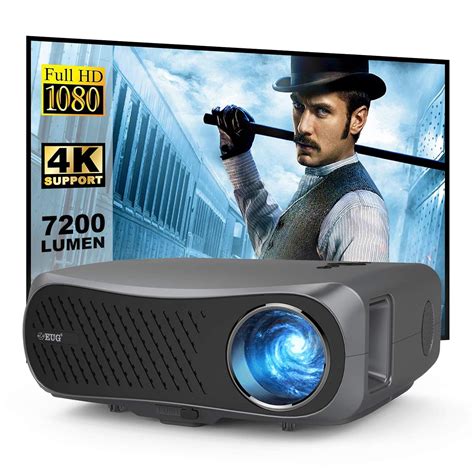Ultra Full HD Native 1080P Video Projector 4K Support 200 Inch Big ...