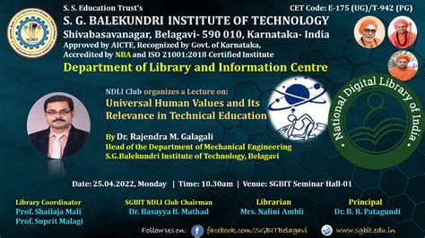 SG Balekundri Institute of Technology