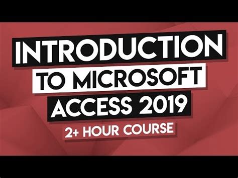 Access 2019 Advanced Tutorial 的图像结果