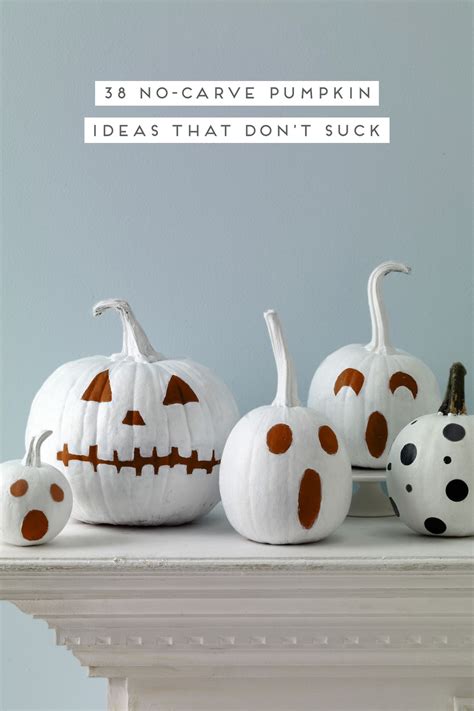 38 Modern No Carve Pumpkin Decorating Ideas For