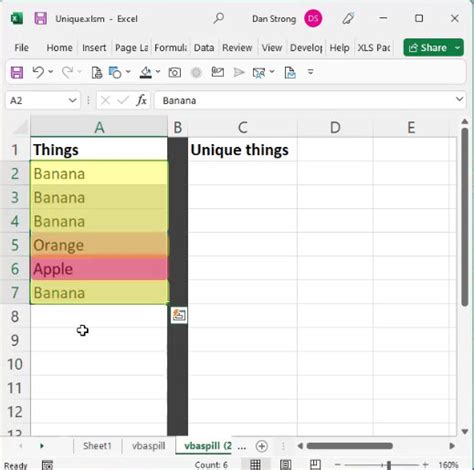 Unique List Excel 的图像结果