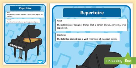 Repertoire Definition Display Poster (teacher made) - Twinkl