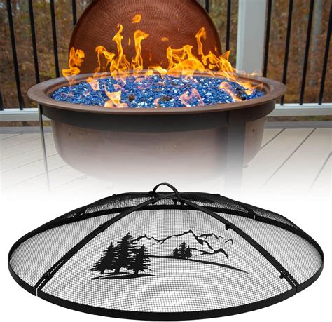 Amazon.com : Tandefio 36 Inch Round Fire Pit Spark Screen Heavy Duty ...