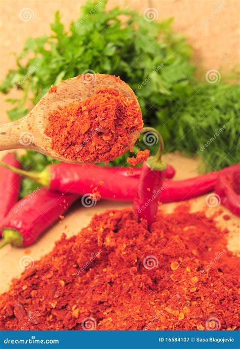 Ground cayenne pepper stock image. Image of vegetables - 16584107
