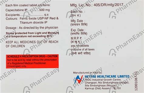 Capetero 500 MG Tablet (10): Uses, Side Effects, Price & Dosage | PharmEasy