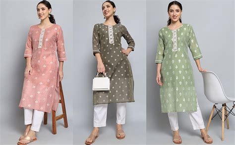 VredeVogel Women's Silk Blend Embellished Straight Kurta (Light Pink ...