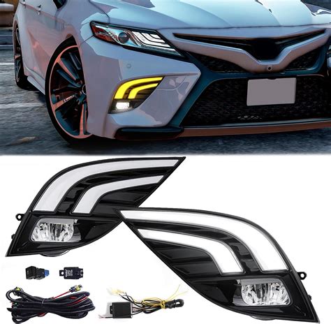 Amazon.com: AFOGGEST Daytime Running Light For Toyota Camry 2018 2019 2020 LED Fog Light ...