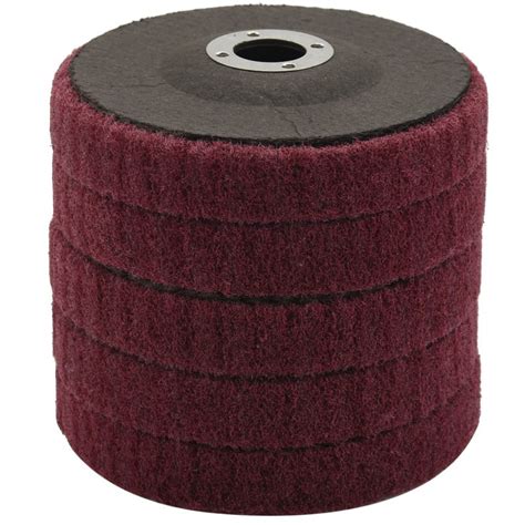 5Pcs 4 Inch Nylon Fiber Flap Disc Polishing Grinding Wheel,Scouring Pad Buffing Wheel for Angle ...