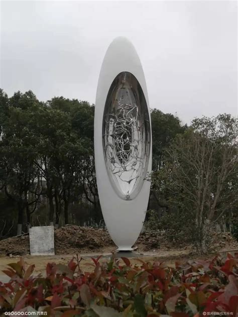 上海南汇滴水湖地标雕塑 不锈钢烤漆水滴雕塑摆件|资源-元素谷(OSOGOO)