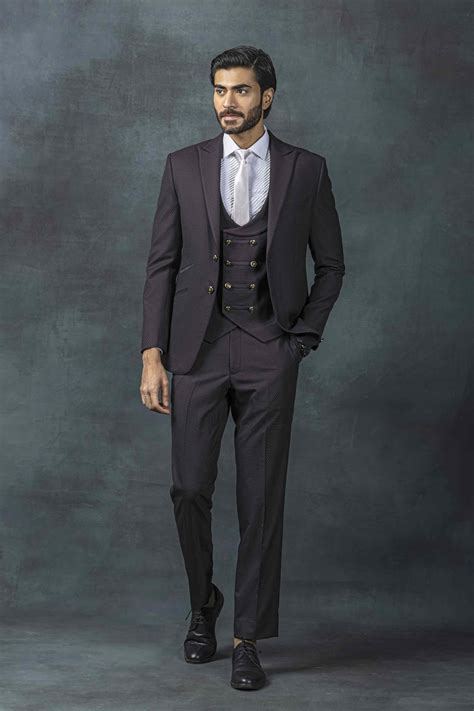 Wine Double Breasted Suit – Sarab Khanijou