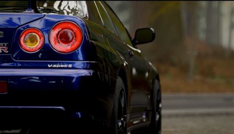 R34 with a midnight purple paint. Let me know how I can improve : r/forza