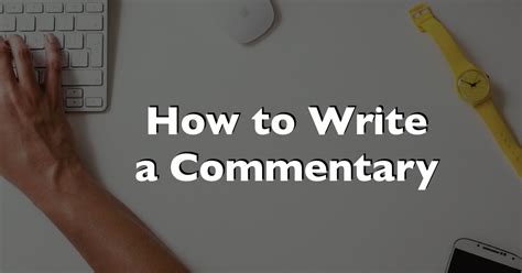 Image result for How to Write a Writing Commentary