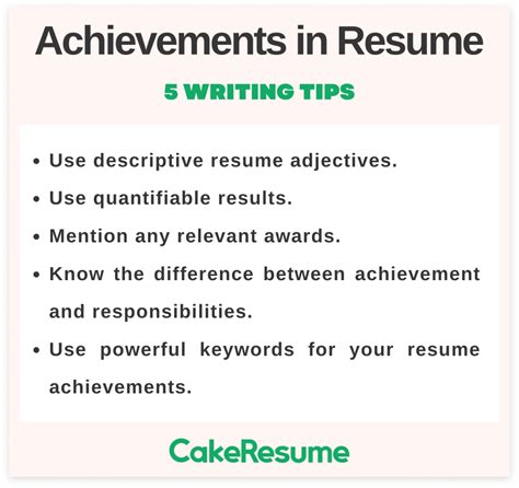 How to Write Achievements in Your Resume [+Tips & Examples] | Cake