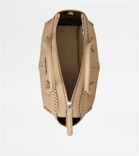 Woman BEIGE Tod's Di Bag in Leather Small XBWDBSAI200SZIPZC803 | Tods