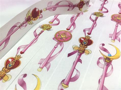 Magical girl wand Washi Tape anime girl wand sailor moon stick | Etsy