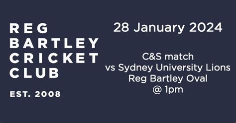 Reg Bartley CC vs Sydney University Lions, The Reginald Bartley Oval ...