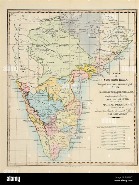 Map of southern india hi-res stock photography and images - Alamy