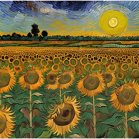 Van Gogh Field Of Sunflowers