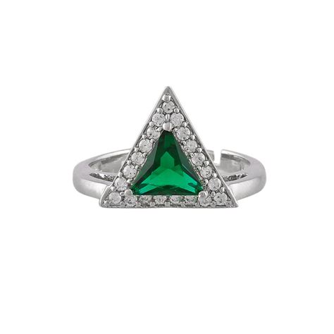 Sparkling Essentials Green Triangle Cut CZ Jewellery Box Set – VOYLLA