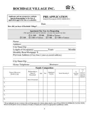 2013-2026 Form Rochdale Village Veteran Preference - Blank Fillable ...