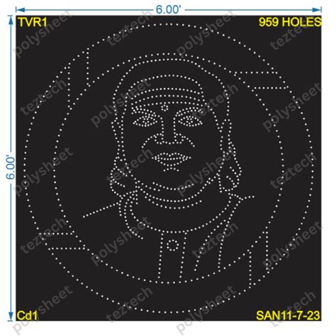 TVR1 THEVAR 6X6 feet 959 holes (2 PARTS)