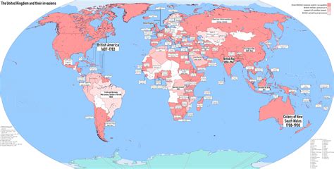 Map Of Countries Invaded By British Empire