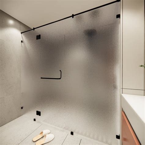 Buy Swing Black Matte Frosted Shower Door – BathStory