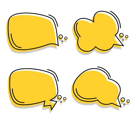 Premium Vector | Vector comic speech bubble cartoon text box set