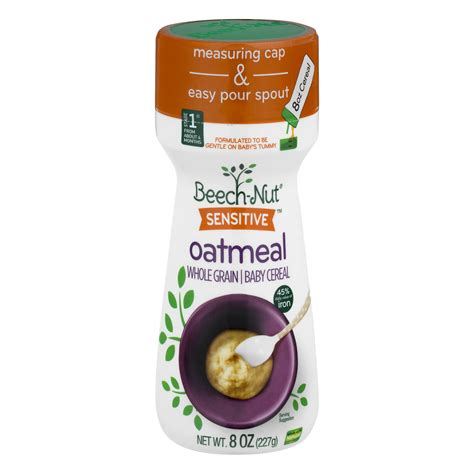 Beech-Nut Sensitive Oatmeal Whole Grain Baby Cereal, 8.0 Oz. – BrickSeek