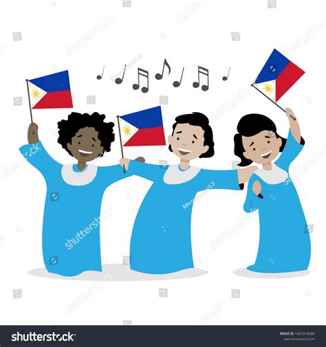 Filipino Choir Singing Vector Illustration: เวกเตอร์สต็อก (ปลอดค่า ...