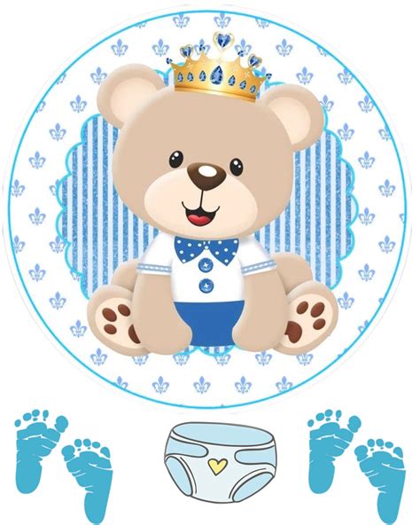 Blue and White Teddy Bear Baby Shower Party
