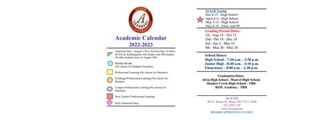 Don Jeter Elementary - School District Instructional Calendar - Alvin ...