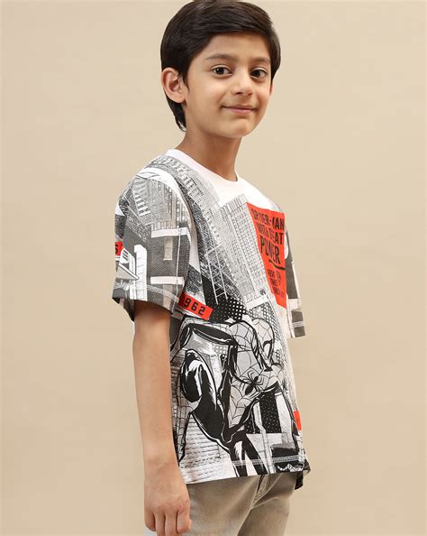 Spiderman Printed Regular Fit Tshirt For Boys – Kidsville