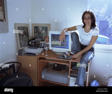 worker ,portrait, dark hair, computer, concept, color, vertical ,computers places ,of work ...