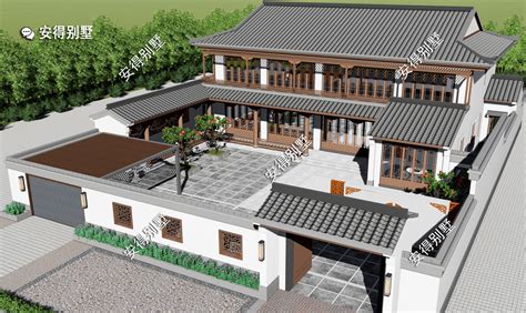 中式民宿建筑群改造设计,美丽富饶的湖畔民居,中式合院设计,庭院灯光设计秀 - 品格空间设计