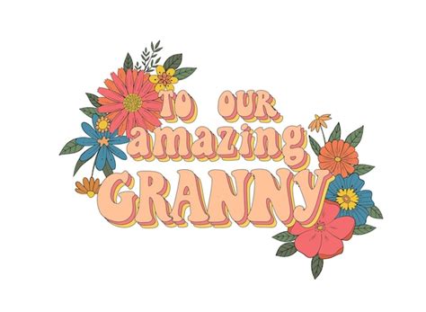 Vintage-Schriftzug-Zitat zum Muttertag 'To our amazing granny ...