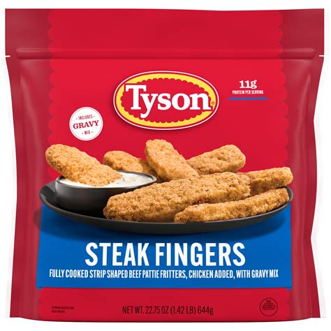 Tyson Steak Fingers with Gravy Mix, 22.75 oz (Frozen, Fully Cooked ...
