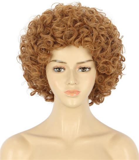 Amazon.com: Koonfan Roper Wig Women Short Red Curly Afro Wig Cosplay ...
