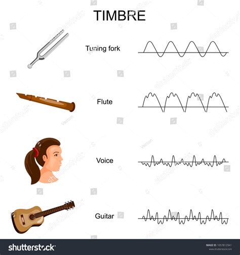 Education Chart Different Sound Timbre Diagram Stock Vector (Royalty ...